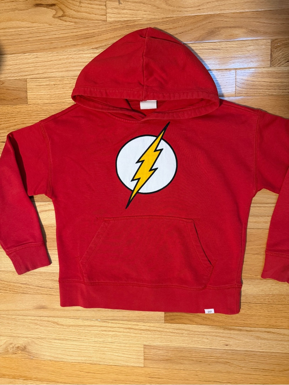 GAP Red Hoodie with Yellow Lightning Bolt